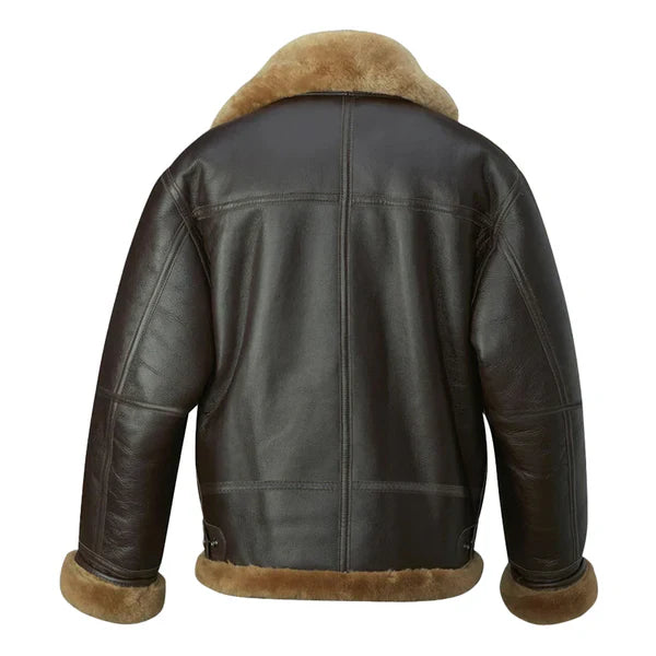 Men's RAF B3 Aviator Faux Shearling Brown Jacket