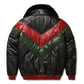 Men's V-Bomber Multicolor Faux Shearling Leather Jacket