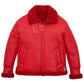 Men's B3 Faux Shearling Military Red Bomber Jacket