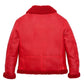 Men's B3 Faux Shearling Military Red Bomber Jacket