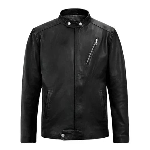 Men's Zephyr Black Leather Jacket