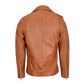 Men's Brando Biker Tan Leather Jacket