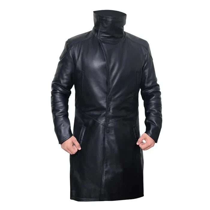 Gosling's Blade Stylish Black Leather Coat