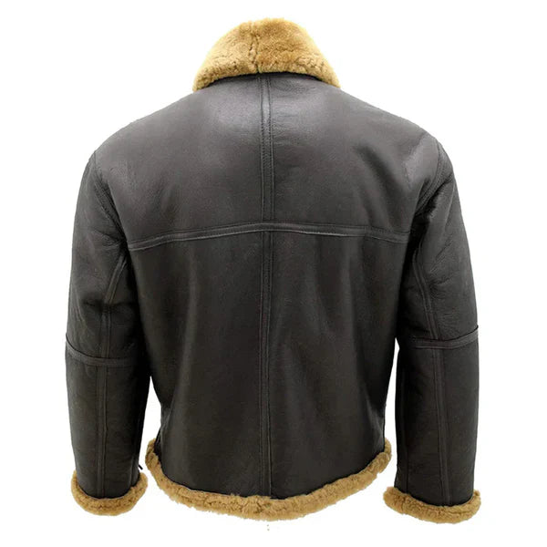 Men's RAF Ginger Faux Shearling Grey Flying Jacket