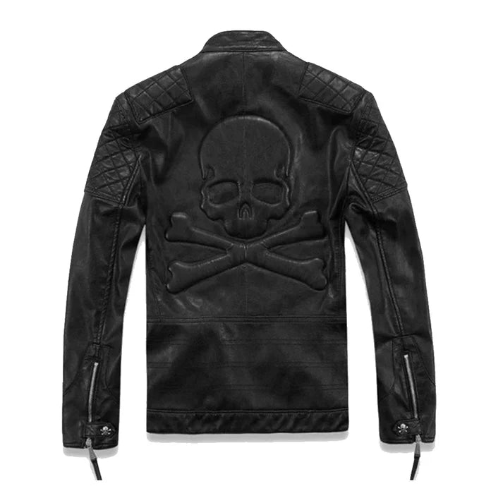 Men's Skull and Crossbones Leather Jacket