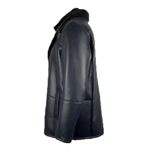 Alex Black Leather Real Leather Coat