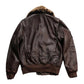 Men's Aviator Vintage Collar Faux Shearling Leather Jacket