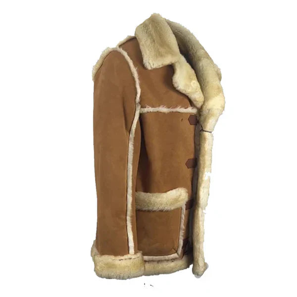 Roddy Piper Western Style Shearling Leather Coat