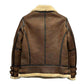 Men's RAF B3 Faux Aviator Shearling Dark Brown Jacket