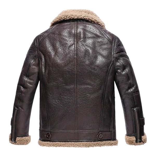 Men's RAF B3 Faux Shearling Dark Brown Jacket