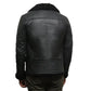 Men's Faux Shearling Flying Black Leather Jacket