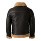 Men' 1940s B3 Bomber Battle Faux Shearling Leather Jacket