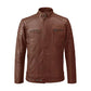 Men's Tan Rebellion Biker Leather Jacket