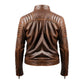 Men's Brown Leo Distressed Leather Jacket