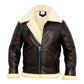 Men's Aviator Faux Shearling Real Leather Jacket