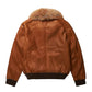 Men's B3 Brown Flying Aviator Faux Shearling Bomber Jacket