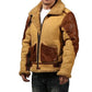 Men's B3 Retro Casual Faux Shearling Bomber Leather Jacket