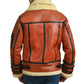 Men's RAF B3 Faux Shearling Aviator Bomber Leather Jacket