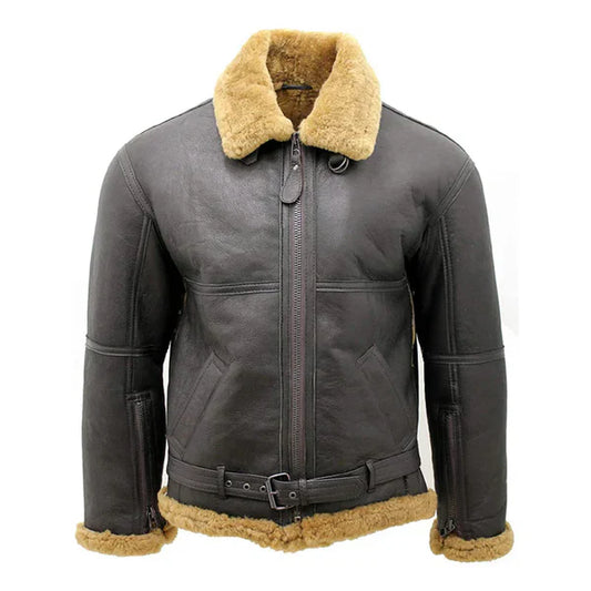 Men's RAF Ginger Faux Shearling Grey Flying Jacket