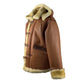 Steve Hart Tan Brown Duffle Leather Coat