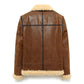 Men's Aviator Adjustable Warm Faux Shearling Leather Jacket