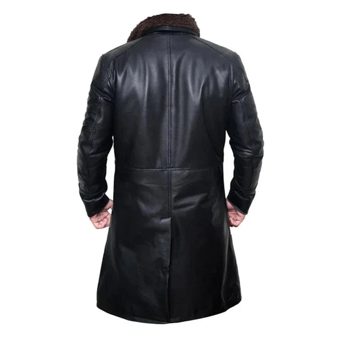 Gosling's Blade Stylish Black Leather Coat