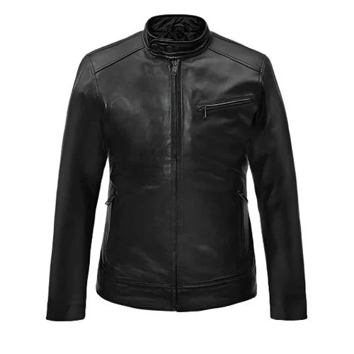 Men's Frostfire Black Leather Jacket