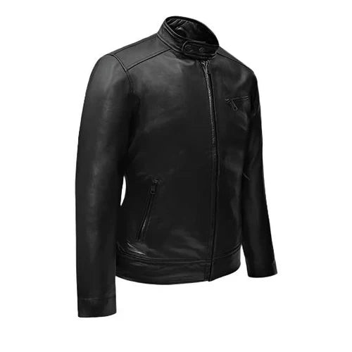 Men's Frostfire Black Leather Jacket