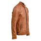 Men's Tan Nexus Biker Leather Jacket