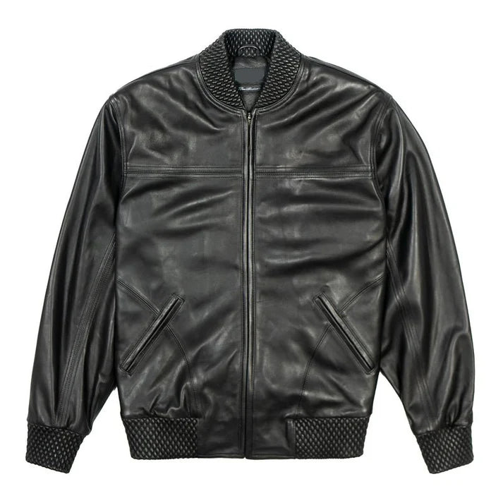 Men's Basic Black Leather jacket