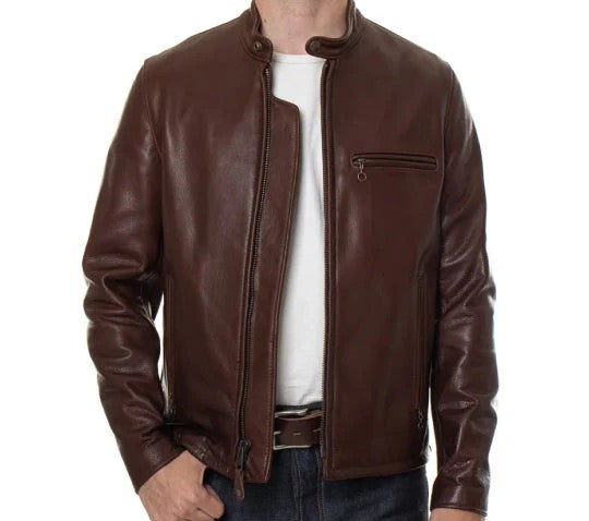 Men's Onyx Dark Brown Leather Jacket