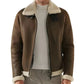 Men's B3 Faux Shearling Brown Leather Jacket