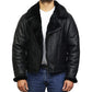 Men's Pilot B3 Aviator Faux Shearling Bomber Leather Jacket