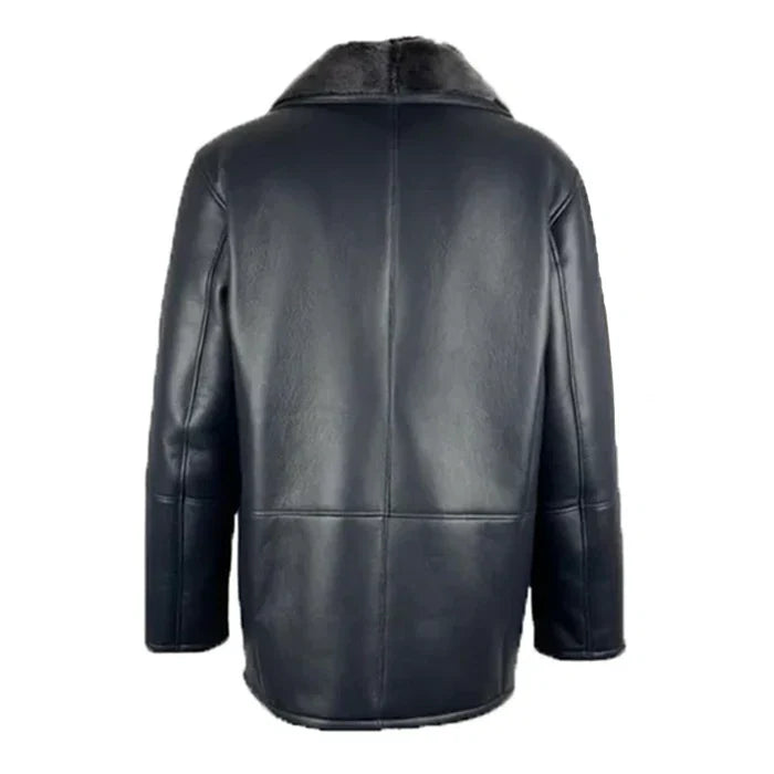 Alex Black Leather Real Leather Coat