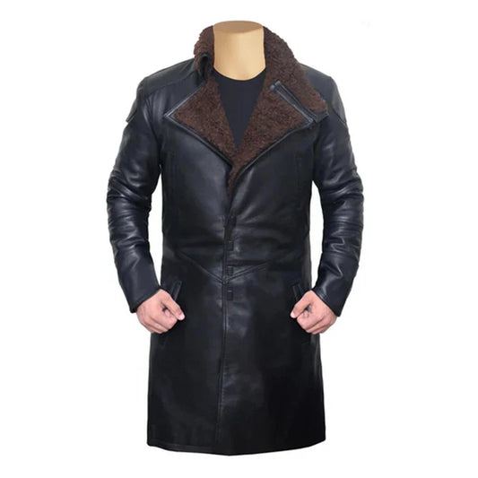 Gosling's Blade Stylish Black Leather Coat