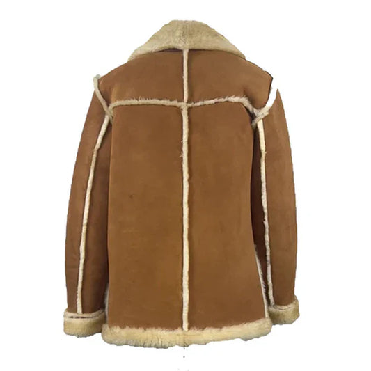 Roddy Piper Western Style Shearling Leather Coat