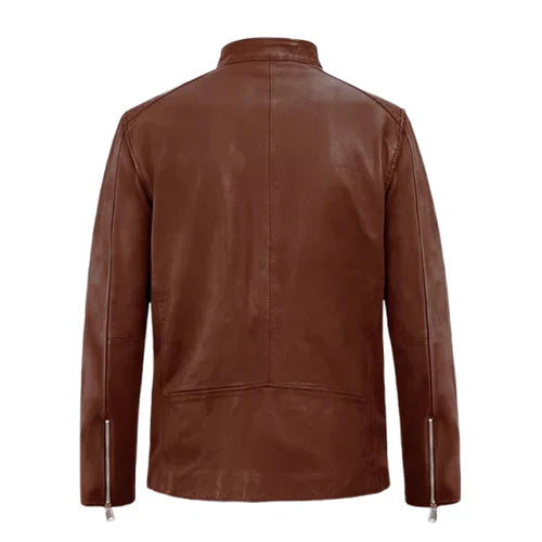 Men's Eclipse Brown Leather Jacket