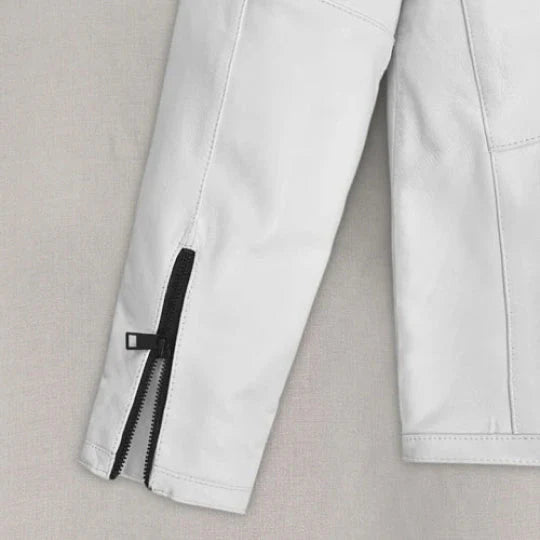 Men's Titan White Leather Jacket