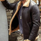 Men's B-3 Faux Shearling Classic Leather Jacket