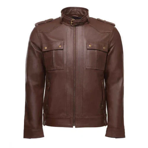 Men's Obsidian Brown Leather Jacket