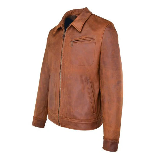 Men's Apex Brown Leather Jacket