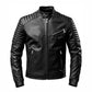 Men's Black Slim Fit Genuine Leather Jacket