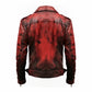 Men's Halloween Bloody Red Leather Jacket