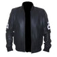 8 Ball Black Cowhide Bomber Leather Jacket