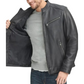 Adam Black Real Leather Jacket