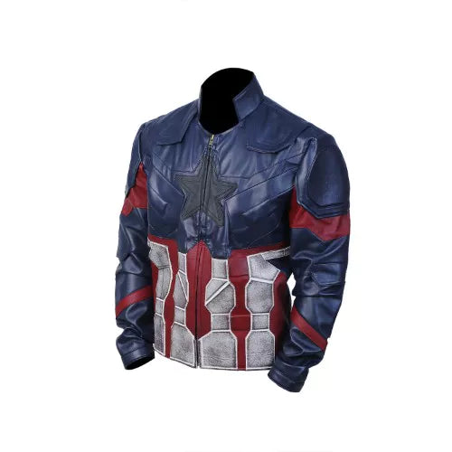 Captain America Infinity War Faux Leather Jacket Waxed