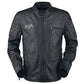 Batman Black Biker Genuine Leather Jacket with Removable Hoodie