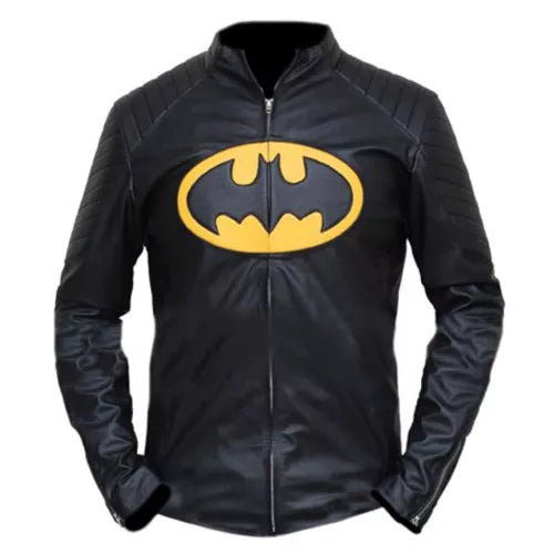 Batman Black Biker Faux Leather Jacket Lego