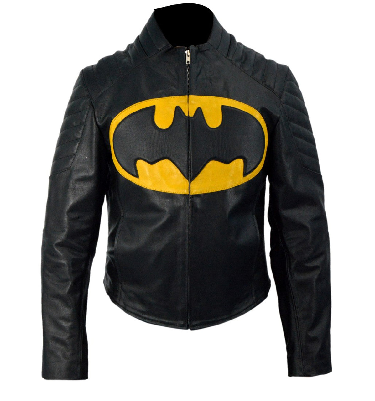 Batman Black Biker Faux Leather Jacket Lego