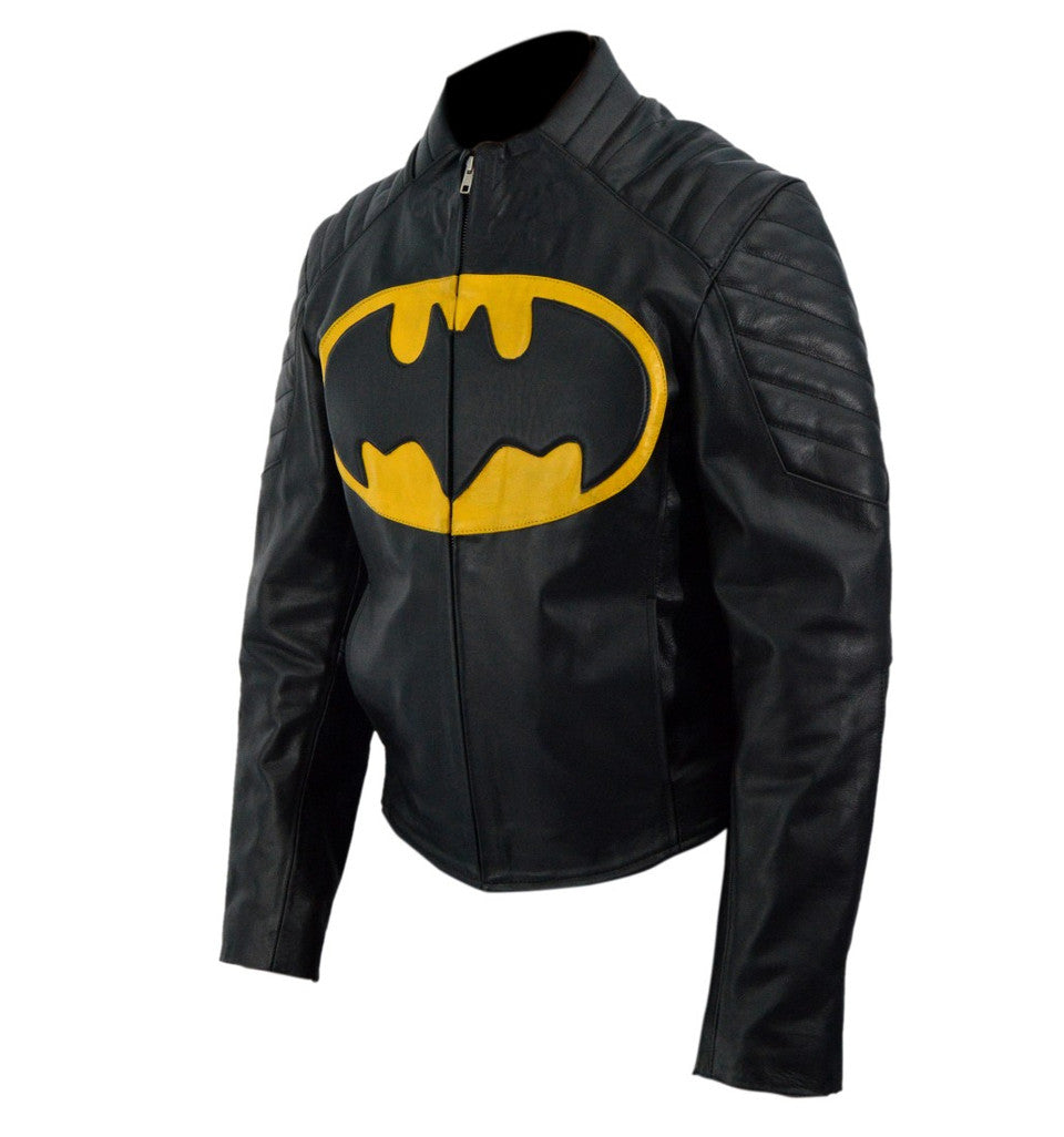 Batman Black Biker Faux Leather Jacket Lego